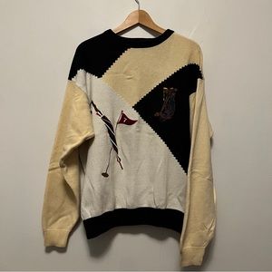Vintage Grandpa‎ Sweater Gold Theme Size Large